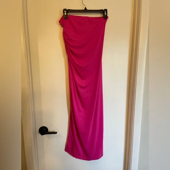 NWOT Area Stars hot pink bodycon maxi skirt - Picture 4 of 5